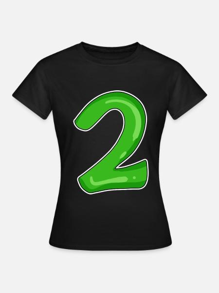 Number 2 green - Women's T-Shirt - black