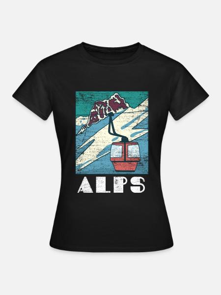 Schwindelfreier Alpen Gipfelsturm - Frauen T-Shirt - Schwarz