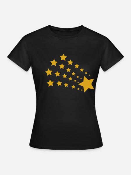Stern Sterne - Frauen T-Shirt - Schwarz