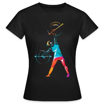 Eleganter Majorettenstab Showauftritt - Frauen T-Shirt - Schwarz - Vorne - AI Model Female 172 dark (172cm)