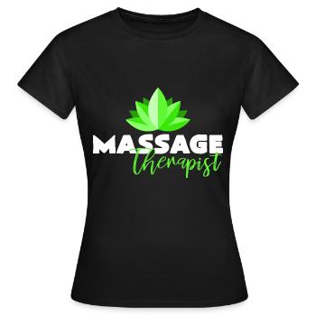 Massage - T-shirt Femme - noir - Devant - AI Model Female 172 dark (172cm)