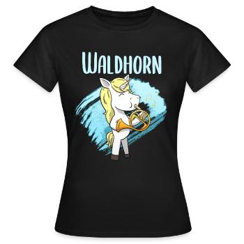 Waldhorn - Frauen T-Shirt - Schwarz - Vorne - AI Model Female 172 dark (172cm)