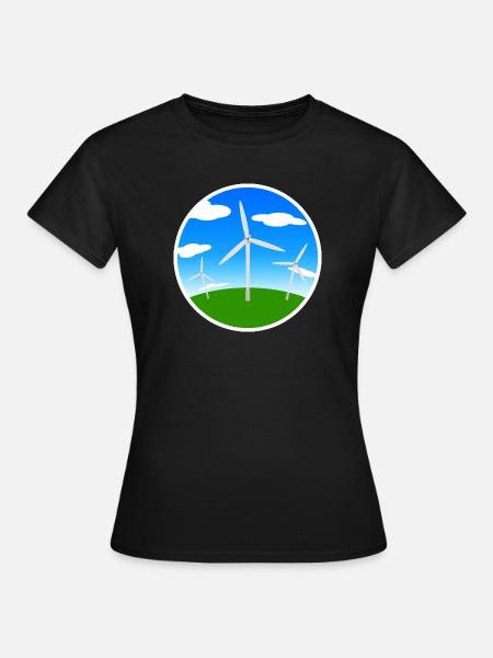 Windräder - Frauen T-Shirt - Schwarz