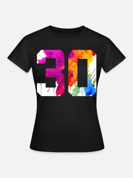 NUMMER 30 JAHRE ALT 30. GEBURTSTAG - T-shirt dam - svart