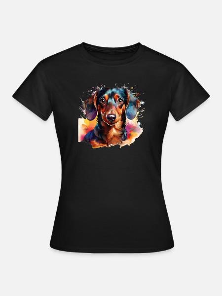 Dackel - Frauen T-Shirt - Schwarz