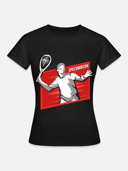 Pfeilschneller Speedminton Smashduell - Frauen T-Shirt - Schwarz