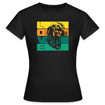 Retro Labrador - Frauen T-Shirt - Schwarz - Vorne - AI Model Female 172 dark (172cm)