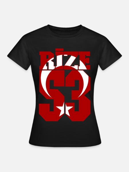 Rize 53 Türkei Flagge - Frauen T-Shirt - Schwarz