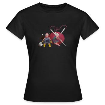 Aventures de grand-mère - T-shirt Femme - noir - Devant - AI Model Female 172 dark (172cm)