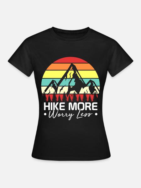 Wandern Wanderung Wanderurlaub Wanderausflug - Frauen T-Shirt - Schwarz