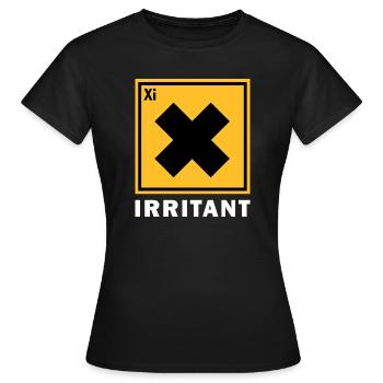 SIGNAL D'AVERTISSEMENT IRRITANT - T-shirt Femme - noir - Devant - AI Model Female 172 dark (172cm)
