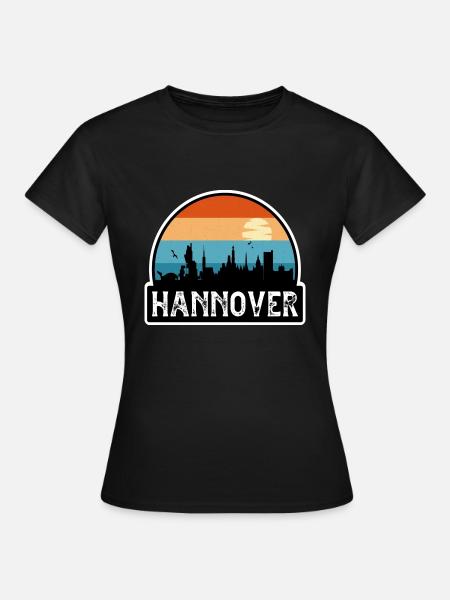Hannover Deutschland Flagge Skyline Reisesouvenir - Frauen T-Shirt - Schwarz