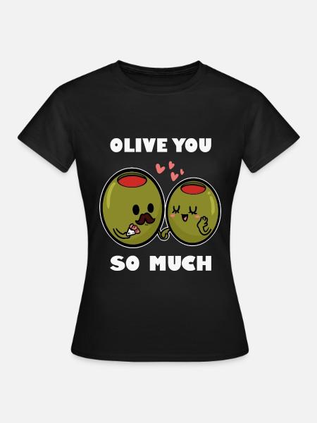Leidenschaftlicher Oliven Genießer - Frauen T-Shirt - Schwarz