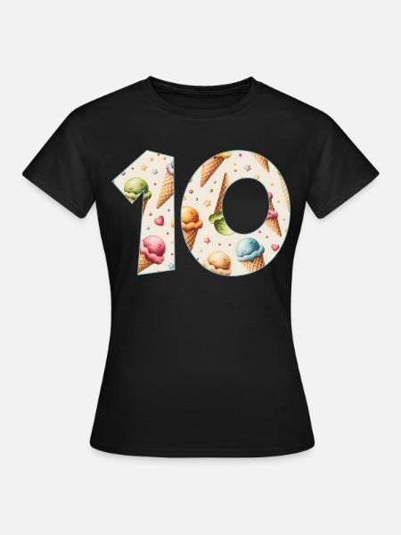 IJS NUMMER 10 JAAR IJS 10E VERJAARDAG - Vrouwen T-shirt - zwart