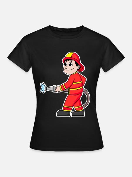 Feuerwehrmann - Frauen T-Shirt - Schwarz