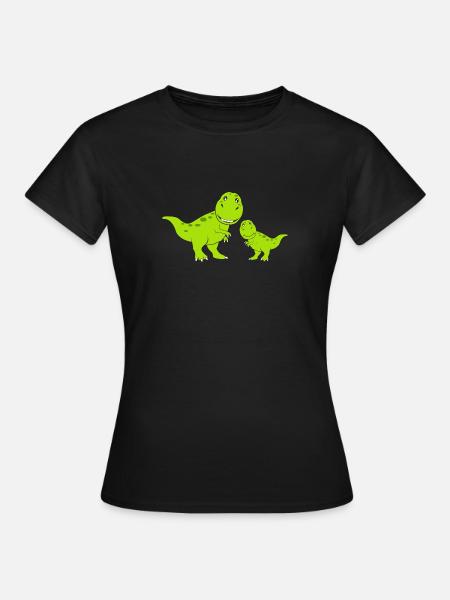 Dinos Dinosaurs - Frauen T-Shirt - Schwarz