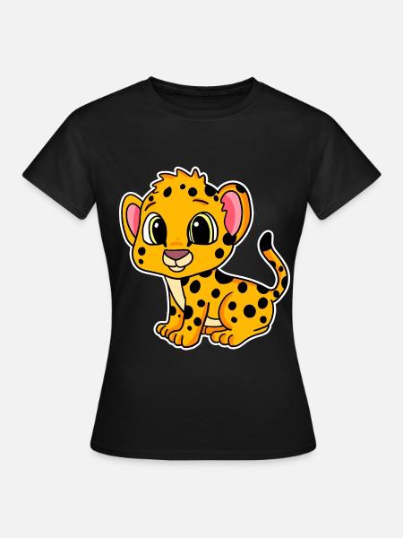Baby Gepard - Frauen T-Shirt - Schwarz