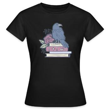 Mystischer Rabe - Frauen T-Shirt - Schwarz - Vorne - AI Model Female 172 dark (172cm)