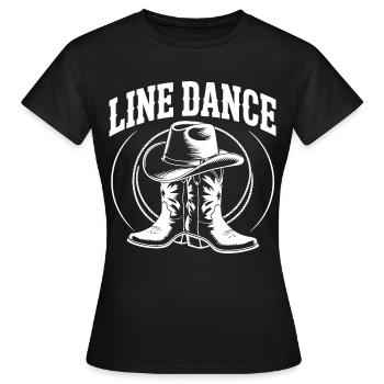 Line Dance mein Hobby - meine Passion - mein Ding - Frauen T-Shirt - Schwarz - Vorne - AI Model Female 172 dark (172cm)