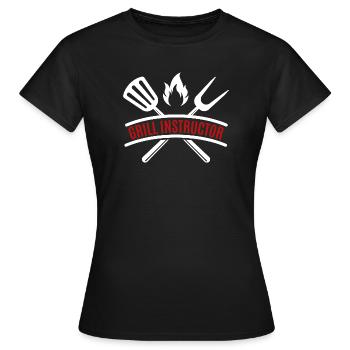 instructeur de grillades - T-shirt Femme - noir - Devant - AI Model Female 172 dark (172cm)
