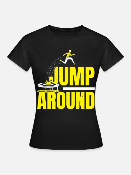 Trampolinspringen Trampolin Trampolin Trampolinspr - Frauen T-Shirt - Schwarz