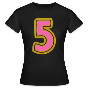 5. 5 YEARS. 5th ANNIVERSARY. 5 YEAR ANNIVERSARY - Women's T-Shirt - black - Front - AI Model Female 172 dark (172cm)