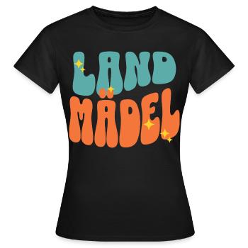 Fille de la campagne, fille de village, enfant de la vie à la campagne, expression - T-shirt Femme - noir - Devant - AI Model Female 172 dark (172cm)