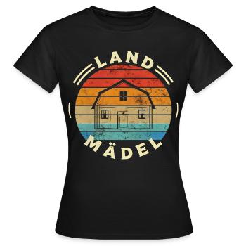 Fille de la campagne Village Enfant Rétro - T-shirt Femme - noir - Devant - AI Model Female 172 dark (172cm)