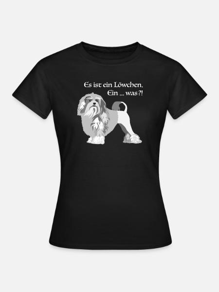 Löwchen grau - Frauen T-Shirt - Schwarz