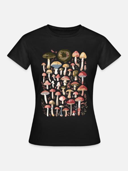 Pilze Waldpilze Pilzsammler - Frauen T-Shirt - Schwarz