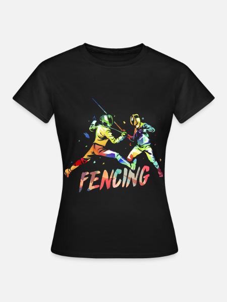 Blitzschneller Fechter Turnierkampf - Frauen T-Shirt - Schwarz