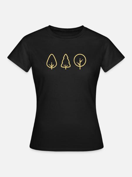 Icon Wald - Frauen T-Shirt - Schwarz
