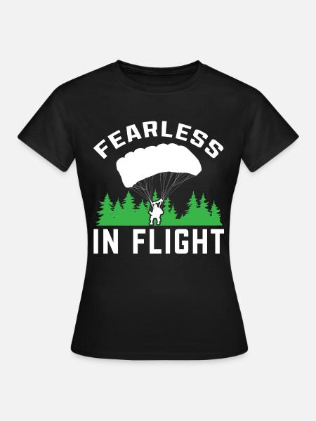 Fallschirmjäger Fallschirmspringen Fallschirmsprin - Frauen T-Shirt - Schwarz