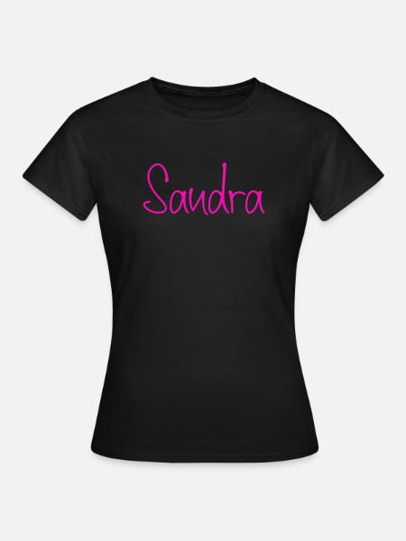 Sandra Neon-Handschrift - Frauen T-Shirt - Schwarz