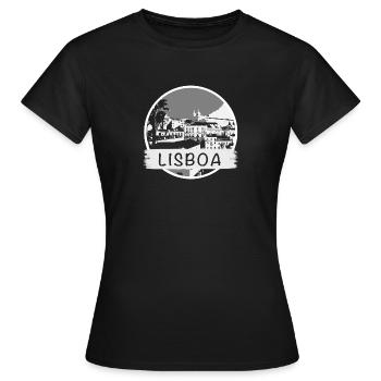 Lisboa City - Frauen T-Shirt - Schwarz - Vorne - AI Model Female 172 dark (172cm)