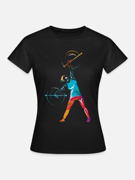 Schwungvolles Stabdrehen Majorette - Frauen T-Shirt - Schwarz