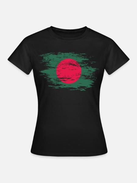 Bangladesch Flagge used - Frauen T-Shirt - Schwarz