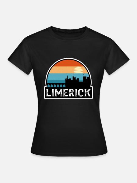 Limerick Irland Flagge Skyline Reisesouvenir - Frauen T-Shirt - Schwarz