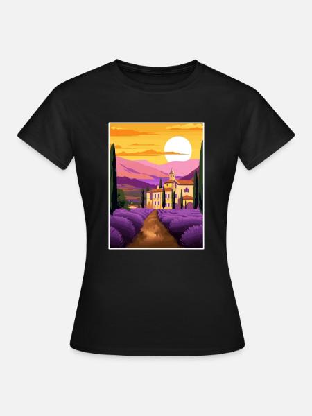 Provence Frankreich Vintage Reiseposter WPA Souvenir - Frauen T-Shirt - Schwarz