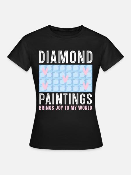 Diamantmalerei Handwerkszeug Diamantmaler - Frauen T-Shirt - Schwarz