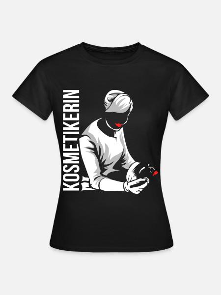 Charmante Kosmetikerin Maniküre - Frauen T-Shirt - Schwarz