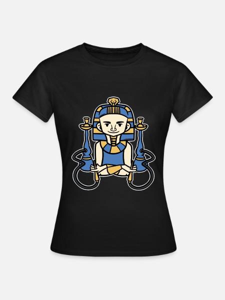 Majestätischer Pharao Hieroglyphen - Frauen T-Shirt - Schwarz