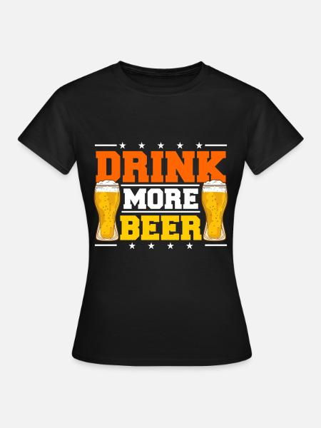 Bier Trinker Alkoholiker - Frauen T-Shirt - Schwarz
