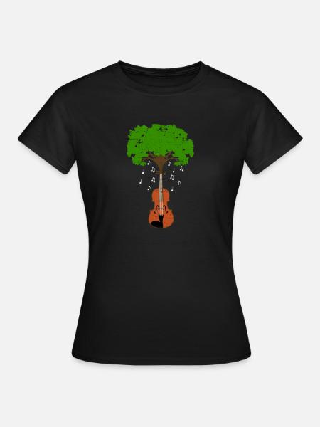 Violine - Frauen T-Shirt - Schwarz