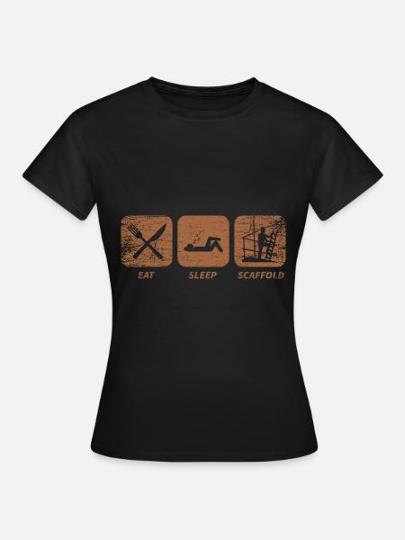 Standfester Gerüstbauer Fassade - Frauen T-Shirt - Schwarz