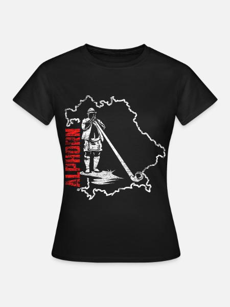 Klangvolles Alphorn Trachtenfest - Frauen T-Shirt - Schwarz
