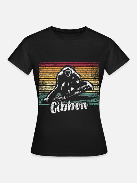 Geschmeidiger Gibbon Baumkronen - Frauen T-Shirt - Schwarz