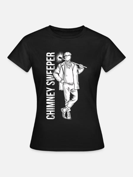 Sauberer Schornsteinfeger Kaminreinigung - Frauen T-Shirt - Schwarz
