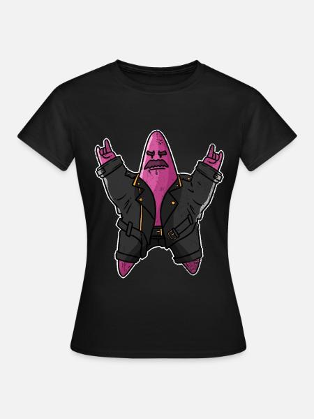 Funkelnder Seestern Korallenriff - Frauen T-Shirt - Schwarz