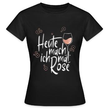 Lustiger Trinkspruch Rosé Wein - Frauen T-Shirt - Schwarz - Vorne - AI Model Female 172 dark (172cm)